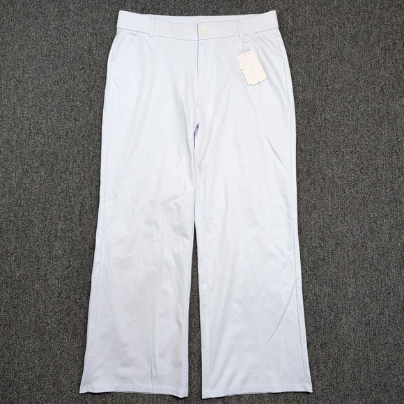 iChosy Modern Wide Leg Trousers 14 White Cotton Blend Quiet Luxury Professional — photo 2